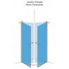 Paroi de douche DOMINO pivotant 100cm