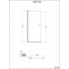 Paroi de douche DOMINO pivotant 100cm