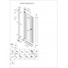 Paroi de douche DOMINO pivotant 100cm