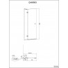 Paroi de douche DOMINO Fixe + pivot 90 cm