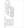Paroi de douche DOMINO Fixe + pivot 90 cm