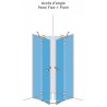 Paroi de douche DOMINO Fixe + pivot 90 cm