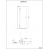 Paroi de douche DOMINO Fixe + pivot 100cm