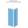 Paroi de douche DOMINO Fixe + pivot 120cm