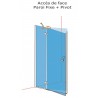 Paroi de douche DOMINO Fixe + pivot 120cm