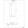 Paroi de douche DOMINO Fixe + pivot 120cm