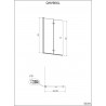 Paroi de douche DOMINO pivotante pliante, côté gauche, L 90x H 200 cm, verre transparent, profilé chromé