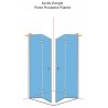 Paroi de douche DOMINO pivotante pliante, côté droit, L 90 x H 200 cm, verre transparent, profilé chromé