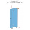 Paroi de douche DOMINO pivotante pliante, côté droit, L 90 x H 200 cm, verre transparent, profilé chromé