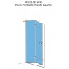 Paroi de douche DOMINO pivotante pliante, côté gauche, L 100 x H 200 cm, verre transparent, profilé chromé