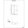 Paroi de douche DOMINO pivotante pliante, côté gauche, L 100 x H 200 cm, verre transparent, profilé chromé