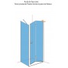 Paroi de douche DOMINO pivotante pliante, côté droit, L 100 x H 200 cm, verre transparent, profilé chromé