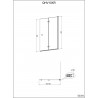 Paroi de douche DOMINO pivotante pliante, côté droit, L 100 x H 200 cm, verre transparent, profilé chromé