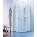 Paroi de douche Alterna Domino 1/4 cercle fixe + pivot 90 x 90 cm