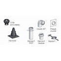 Kit raccord B23P D 80 - D 80 / 125 ventouse PPA, noir KIN B23P 80PPA/ réf. 27080584