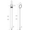 Béquille de soutien pour barre relevable ARSIS blanc réf. 48610
