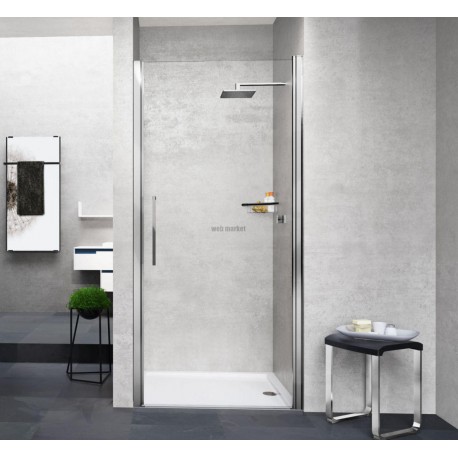 Paroi de douche Young 2 1b 97 extensible 97-101cm verre trempe transparent silver réf Y21B971B