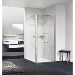 Paroi de douche Young 2 2b 87 extensible 87-91cm verre trempe transparent silver réf Y22B871B