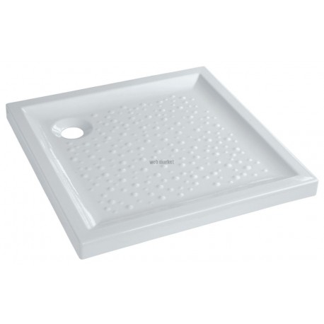 Receveur Bastia céramique 80 x 80 extra-plat à poser pour bonde siphoïde de 90 Réf. 00721200000001