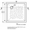 Receveur Bastia céramique 80 x 80 extra-plat à poser pour bonde siphoïde de 90 Réf. 00721200000001