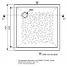 Receveur Bastia céramique 90 x 90 extra-plat à poser pour bonde siphoïde de 90 Réf. 00723200000001