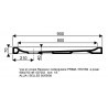 Receveur Bastia céramique 90 x 70 extra-plat à poser avec traitement du fond de cuves pour bonde siphoïde de 90 Réf. 00725200