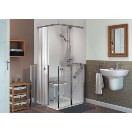Porte pivotante pliante Larenco en angle 800 mm H 900 mm Réf. 26734