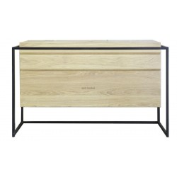 Structure métal sur pied noir mat L134xP48xH77 cm