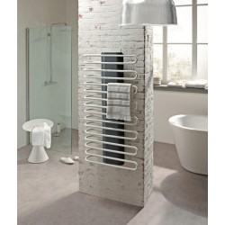 Sèche-serviettes eau chaude Sanaga acier colonne centrale noire tubes blancs 777 W SA50860CWTBT Réf F98A011106000B4YI