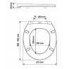 Abattant AUTO CLIP carbone longueur 400 à 465mm réf. 7AU938801