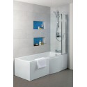 Pare bain avec volet pour Baignoire asymétrique Connect Air Réf. E1137EO