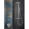 Colonne de douche Oblo Design avec mitigeur thermostatique et douche de tête rectangulaire réf. E20642-CP