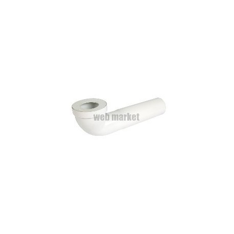Pipe longue pour WC Ø 85/107 mm - CTW5540 - PVC blanc - raccord Ø 93 mm - L. 400 mm