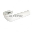 Pipe longue pour WC Ø 85/107 mm - CTW5540 - PVC blanc - raccord Ø 93 mm - L. 400 mm