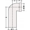 Pipe longue pour WC Ø 85/107 mm - CTW5540 - PVC blanc - raccord Ø 93 mm - L. 400 mm