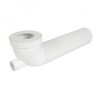 Pipe longue pour WC + piquage femelle Ø 85/107 mm - CTWP40 - PVC blanc - raccord Ø 100 mm - L. 400 mm