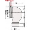 Pipe à sortie verticale pour WC Ø 95/116 mm - CWP33 - PVC blanc - raccord Ø 100 mm