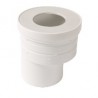 Raccord pour WC sortie droite excentrée Ø 85/107 mm - SRW3E - PVC blanc - raccord Ø 93 mm