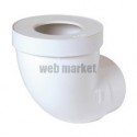 Pipe courte pour WC Ø 85/107 mm - 1CW55 - PVC blanc - raccord Ø 93 mm