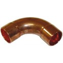 Coude cuivre à braser FF 90° grand rayon 1   Réf ACU148