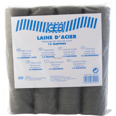 Laine d acier tampon abrasif sachet de 12 réf. 865102