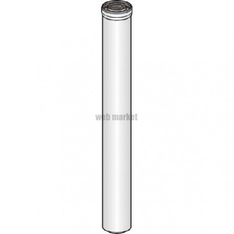 Elément droit DUALIS GP, diamètre 80 / 125 mm, Lg: 100 cm ED 1000 80 GP / réf. 17080705