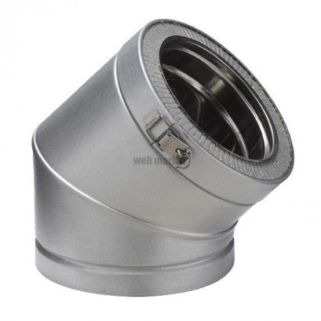 Coude 45° THERMINOX ZI, diamètre 130 mm, Spécial Gaz EC 45 130 ZI / réf. 23130021