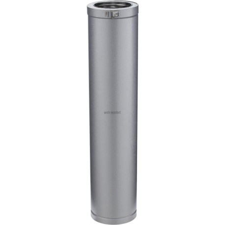 Elément droit THERMINOX ZI, diamètre 130 mm, Lg: 100 cm ED 1000 130 ZI / réf. 23130005