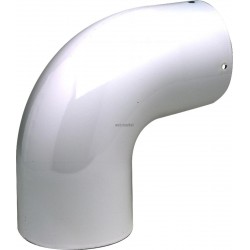Coude émaillé blanc Sanpli 90° diamètre 125 mm réf. 312124