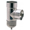 Té inox à purge D 140 / 146 réf. 886140