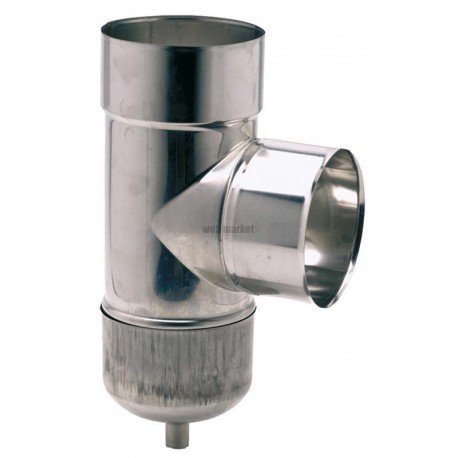 Té inox à purge D 200 / 206 réf. 886200