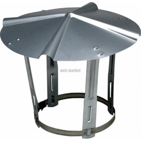 Chapeau de toit Acier galvanisé diamètre : 83 / 97 / 111 réf. 570001