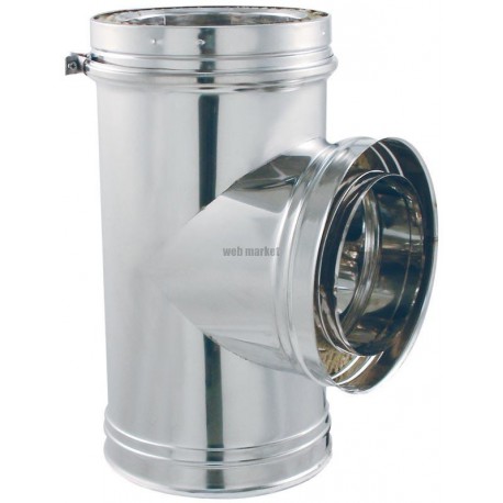 Té équerre inox 304 diamètre 125 réf. 604125