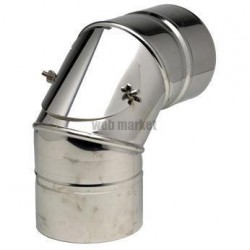 Coude inox 304 eq 90° avec trappe de visite diamètre 125 réf. 269125